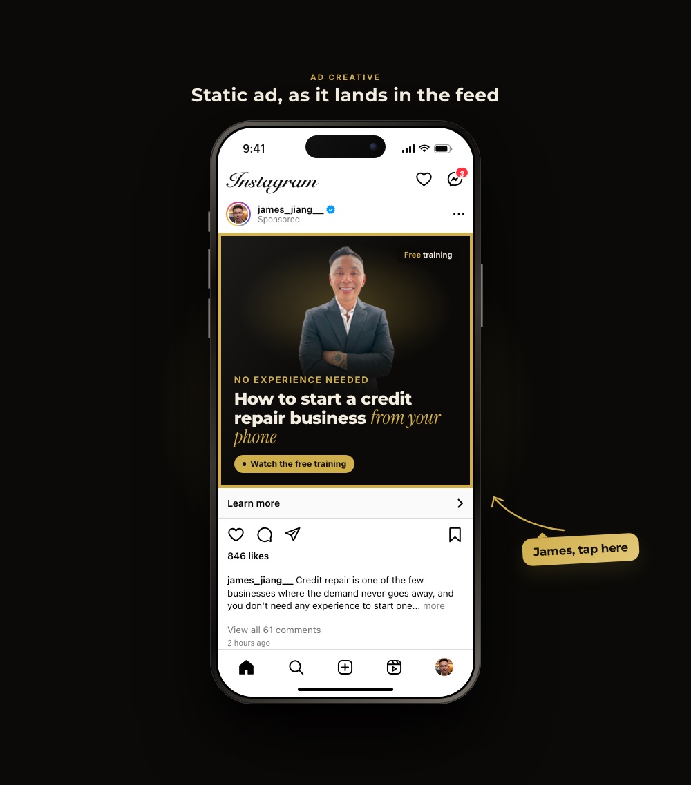 Static ad preview